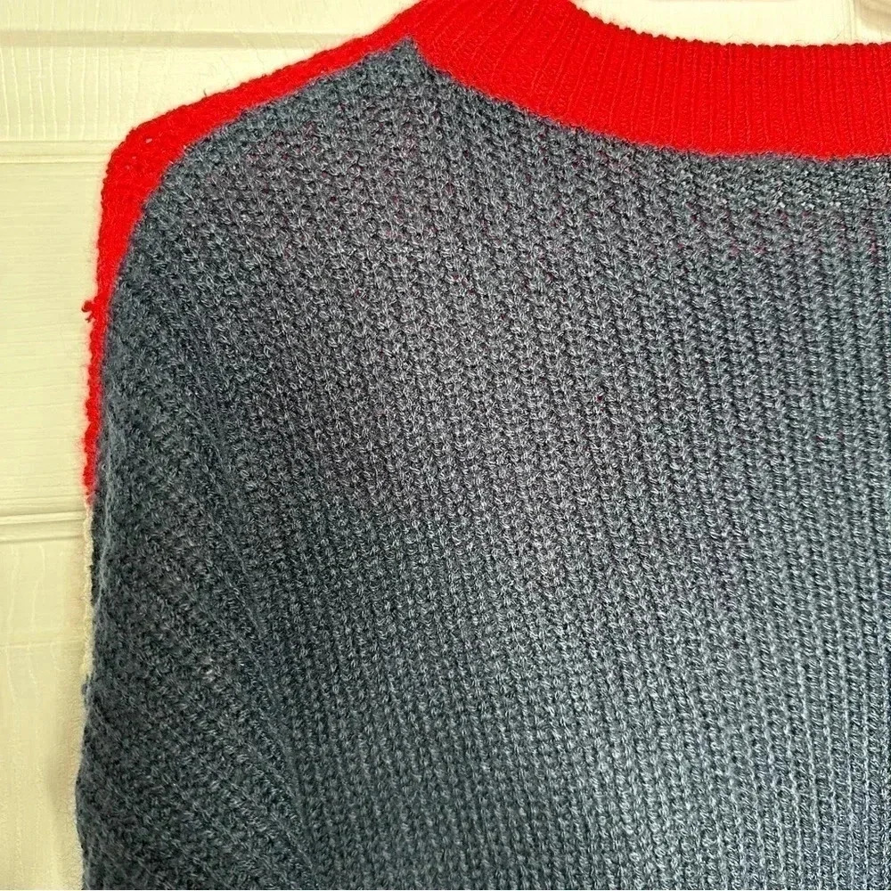 Bluenotes Cable knit Sweater Crewneck Chevron Red, White, & Blue Size Medium - Picture 14 of 16